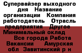 Супервайзер выходного дня › Название организации ­ Компания-работодатель › Отрасль предприятия ­ Другое › Минимальный оклад ­ 5 000 - Все города Работа » Вакансии   . Амурская обл.,Завитинский р-н